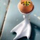 Χλυαρός Κρόκος αυγού με κρέμα από Μαϊντανόριζα, Χαβιάρι Ρέγγας και λάδι Μαϊντανού
